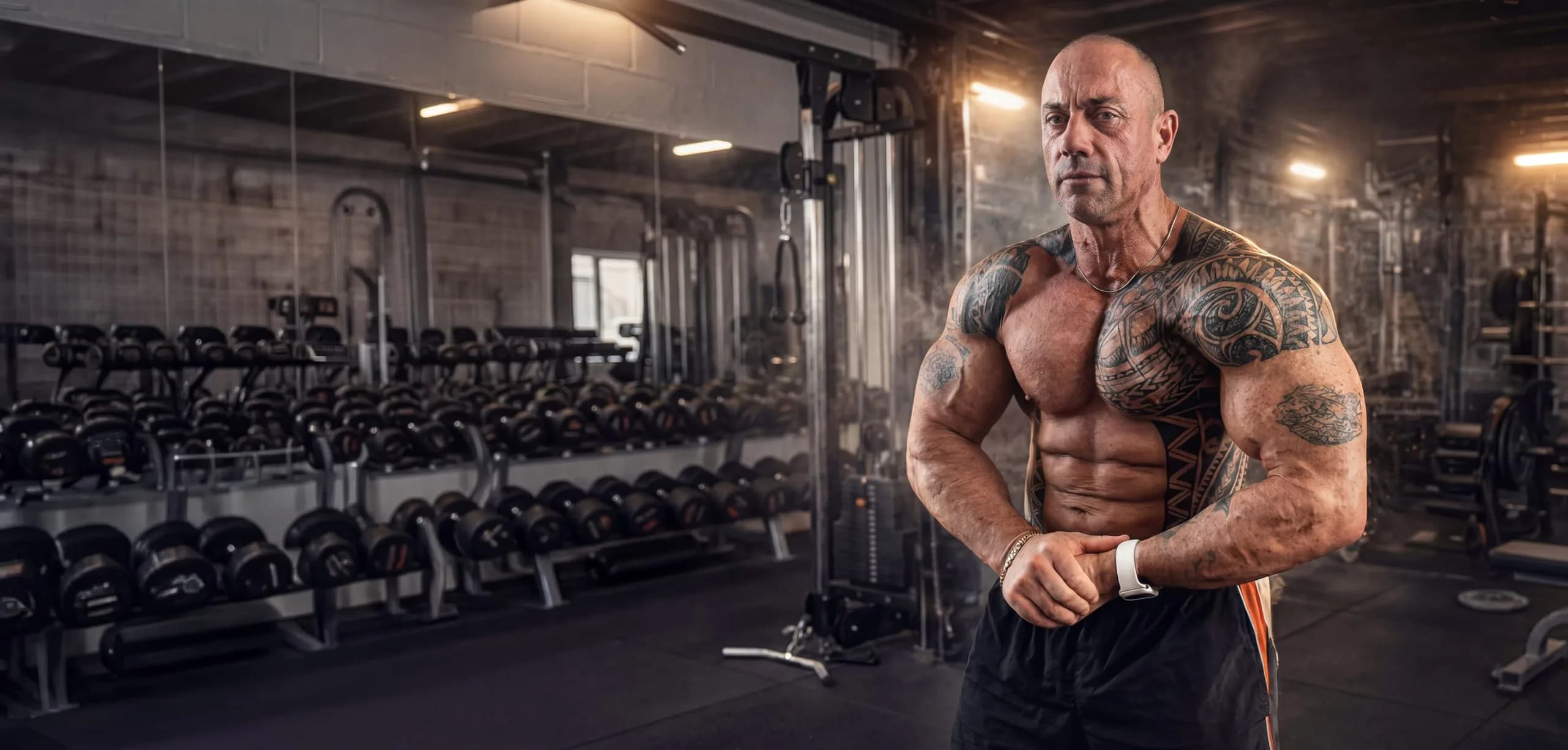 Andy Torres posing in his training studio